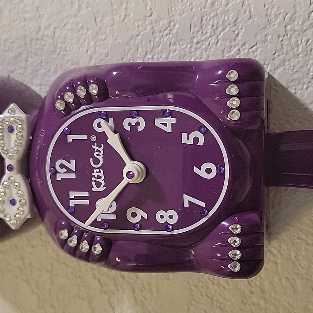 Jeweled Kit-Cat Klock clock SUPER RARE - Picture 3 of 5